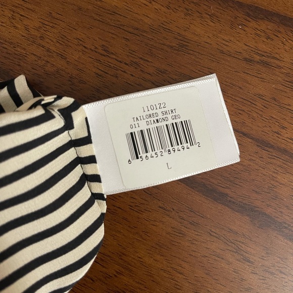 Tracey Reese Geometric Print Button Down Blouse - Picture 5 of 7